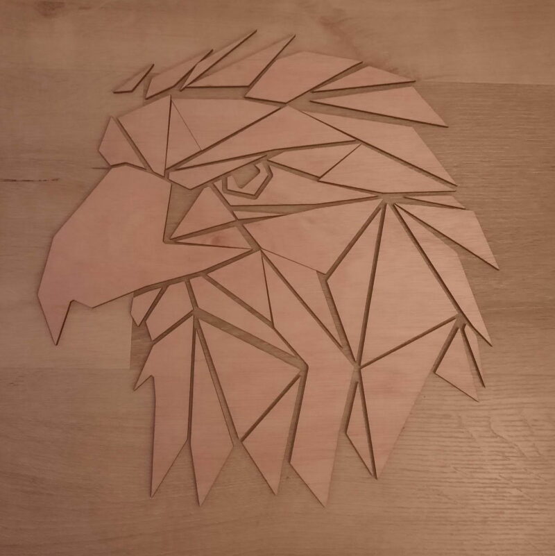 Tangram tête d'aigle géométrique