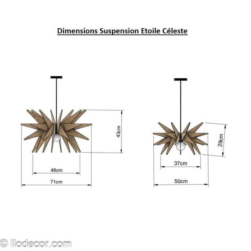 Dimensions Etoile Celeste 1